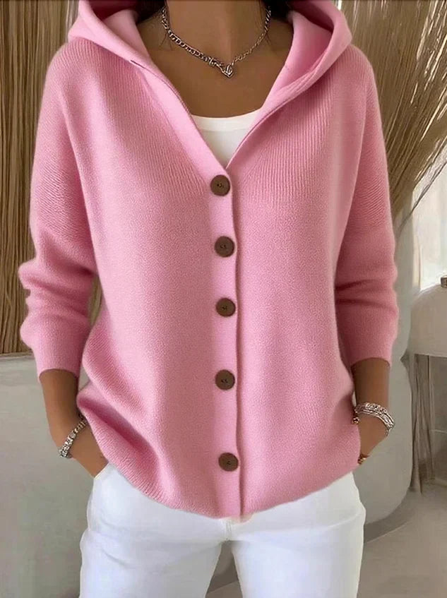 Teri™ - Women's Cotton Cardigan with Long Sleeves